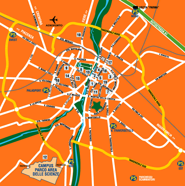 Map of Parma